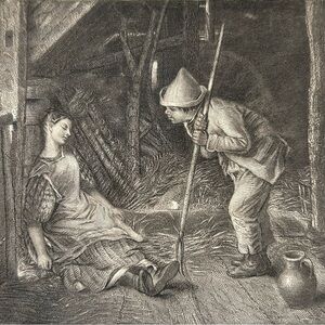 Love At First Sight 5.75" x 7" Antique Engraving/Print